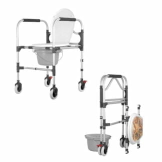 Foldable Commode Chair with Four Wheels KS/MR