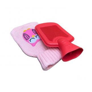 KEJ Hot Water Bottle with Cover, 0,5 litres